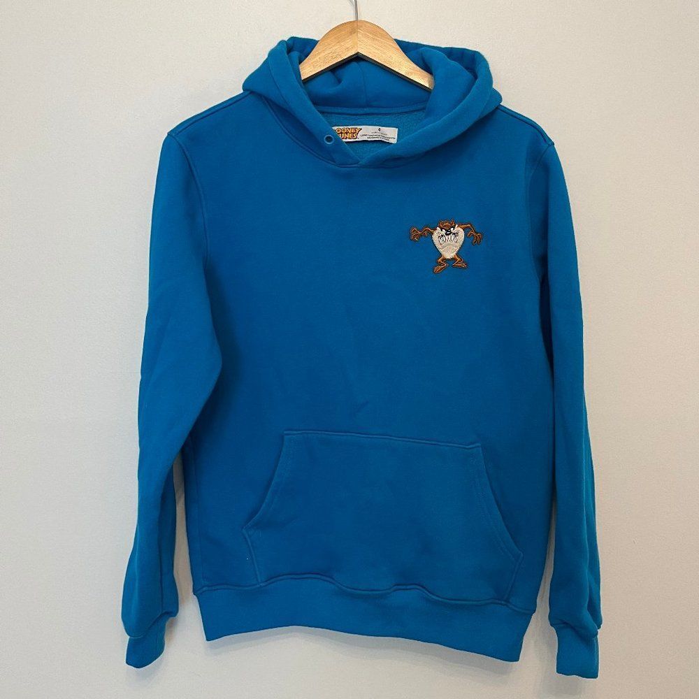 Vintage Warner Bros Looney Tunes "Taz" Blue Hoodie Size S